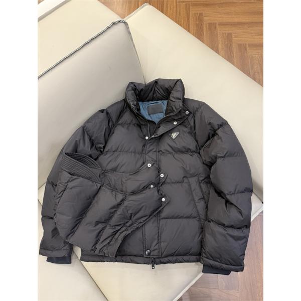 ダウンジャケット ブラック ブルー ハードルーク 高品質 2025秋冬アウター PRADA プラダ コピー 