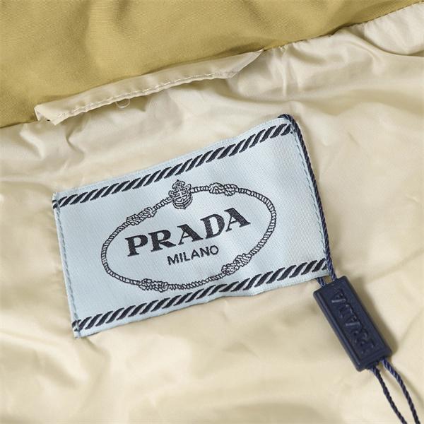プラダ PRADA スーパーコピー ベージュダウンベスト ボタンフロント 高品質2025秋冬アウター