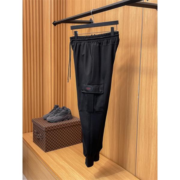 高品質カジュアルボトム プラダ PRADA スーパーコピー風 ブラックカーゴパンツ マルチポケット