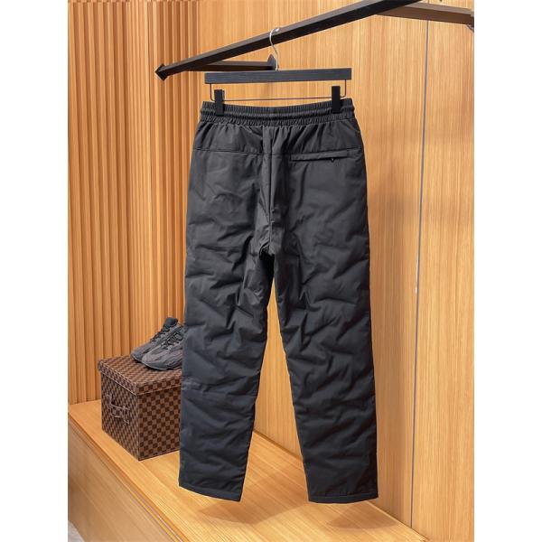 PRADA スーパーコピー プラダ ブラック ダウンパンツ クォイル縫製 直筒 高品質2025秋冬ボトム