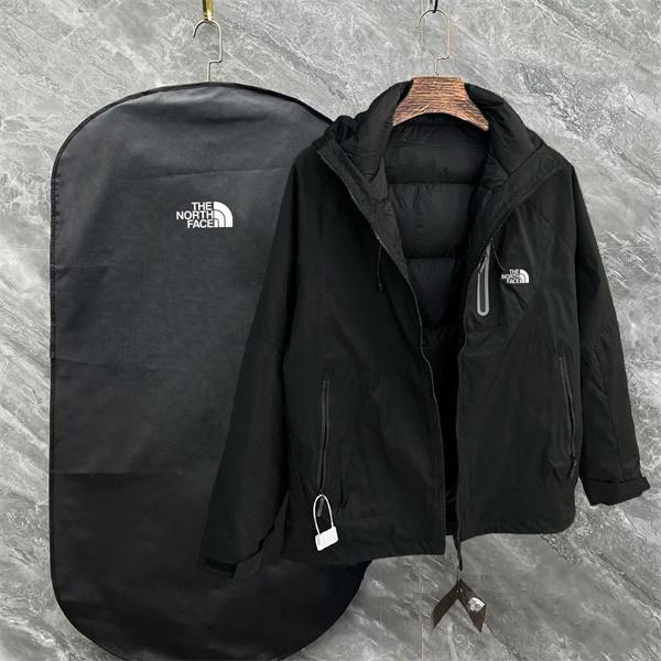 収納袋付 高品質アウター The North Face  ザノースフェイス 偽物 ブラック ダウンジャケット 2in1