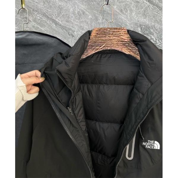 収納袋付 高品質アウター The North Face  ザノースフェイス 偽物 ブラック ダウンジャケット 2in1