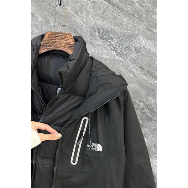 収納袋付 高品質アウター The North Face  ザノースフェイス 偽物 ブラック ダウンジャケット 2in1