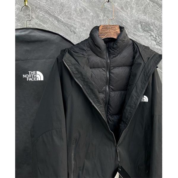 収納袋付 高品質アウター The North Face  ザノースフェイス 偽物 ブラック ダウンジャケット 2in1