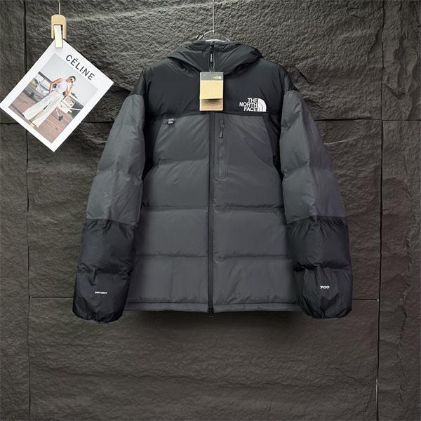 高品質2025秋冬アウター The North Face ザノースフェイス 偽物 黒灰拼色 ダウンジャケット クラシックモデル