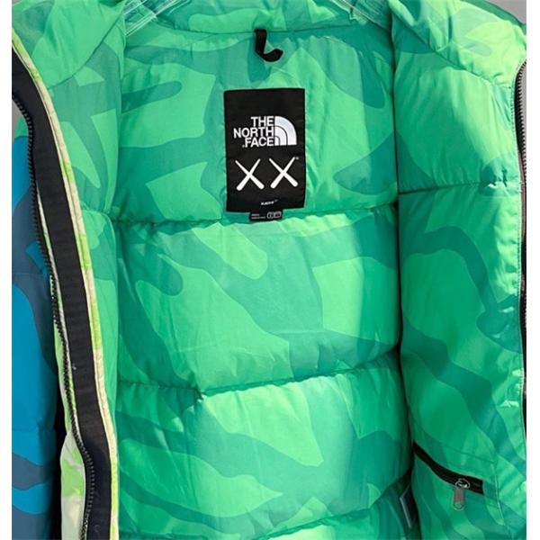 The North Face コピー カモフラージュ拼色ダウンジャケット カラフル コラボ風 2025秋冬個性 ザノースフェイス