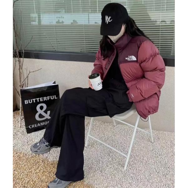 ブラウン拼色ダウンジャケット クラシックモデル 2025秋冬定番 ザノースフェイス The North Face コピー