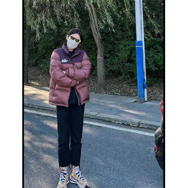 ブラウン拼色ダウンジャケット クラシックモデル 2025秋冬定番 ザノースフェイス The North Face コピー