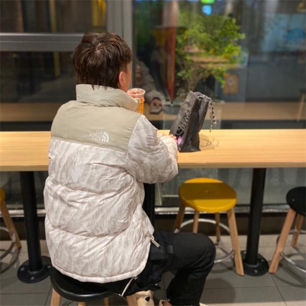 黒灰タイガー柄ダウンジャケット クラシック 2025秋冬注目 The North Face コピー ザノースフェイス