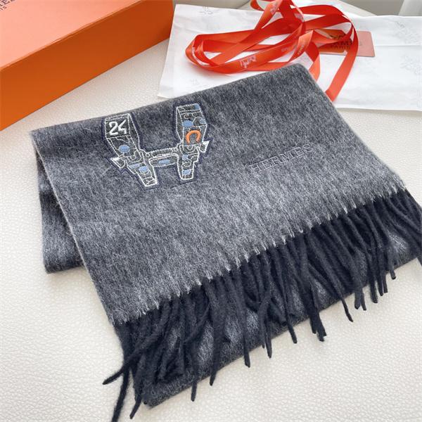 3 色アート刺繍 奢華風 エルメス コピー マフラー 秋冬保温 高品質定番 HERMES