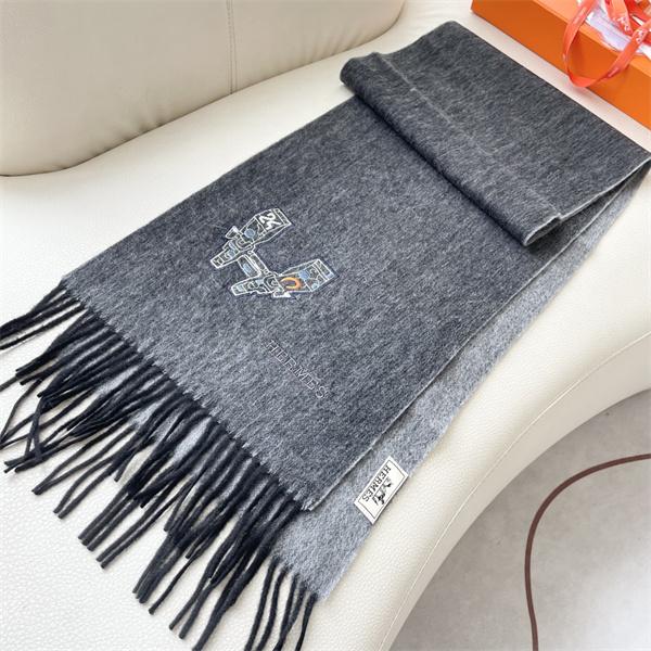 3 色アート刺繍 奢華風 エルメス コピー マフラー 秋冬保温 高品質定番 HERMES