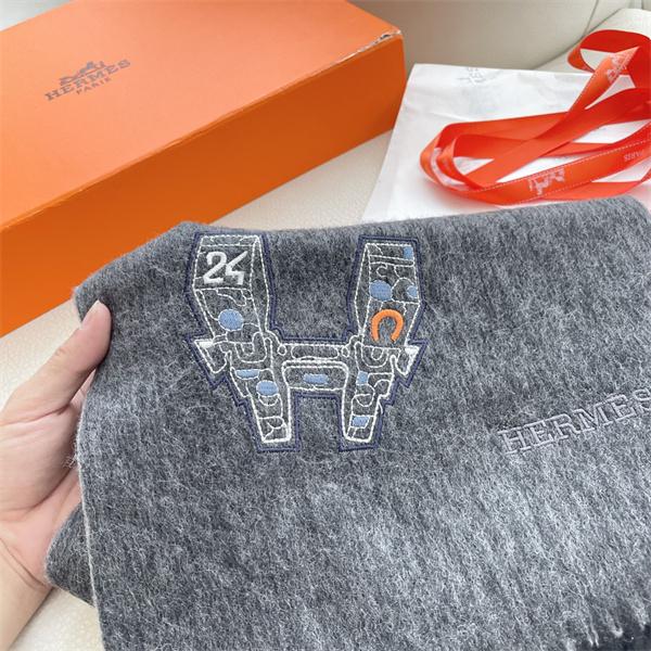 3 色アート刺繍 奢華風 エルメス コピー マフラー 秋冬保温 高品質定番 HERMES