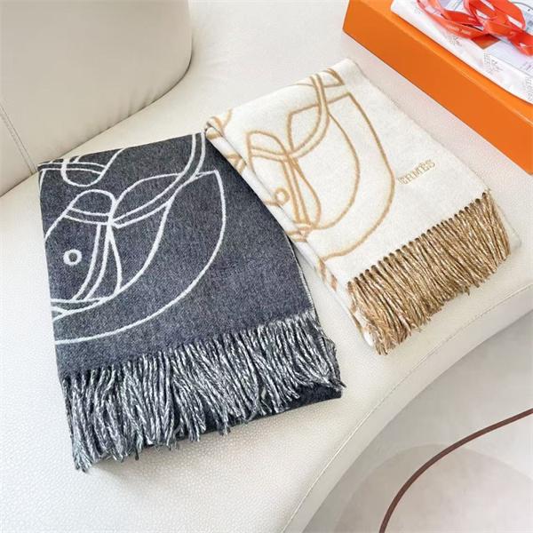 動物柄刺繍 2 色展開 エルメス風 スーパーコピー マフラー 秋冬保温高品質アクセサリー