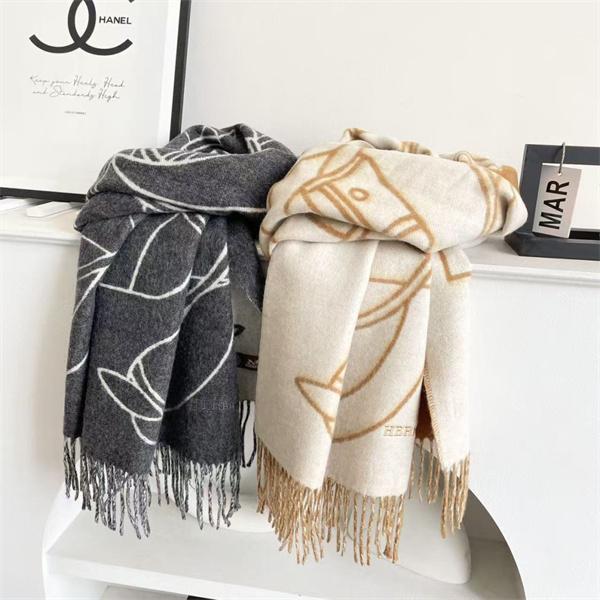 動物柄刺繍 2 色展開 エルメス風 スーパーコピー マフラー 秋冬保温高品質アクセサリー