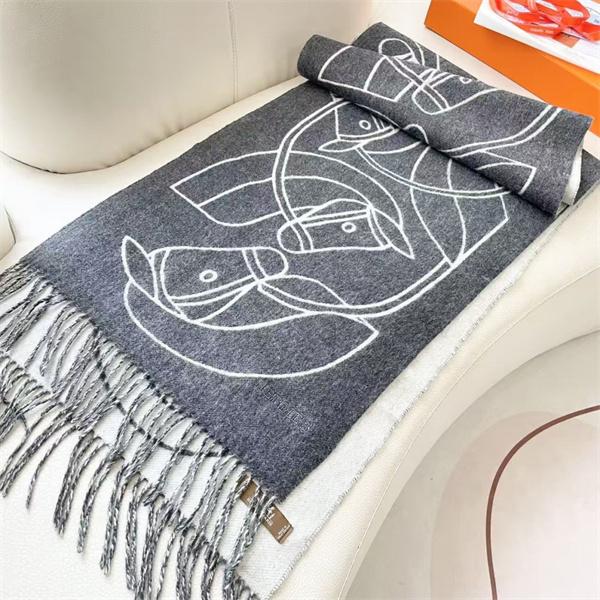 動物柄刺繍 2 色展開 エルメス風 スーパーコピー マフラー 秋冬保温高品質アクセサリー