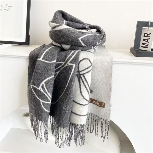 動物柄刺繍 2 色展開 エルメス風 スーパーコピー マフラー 秋冬保温高品質アクセサリー