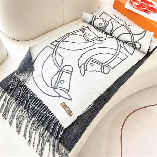 動物柄刺繍 2 色展開 エルメス風 スーパーコピー マフラー 秋冬保温高品質アクセサリー