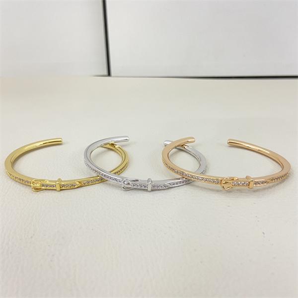 ダイヤ調ベルトバックル 3 色展開 HERMES エルメス 偽物 ブレスレット 高品質アクセサリー