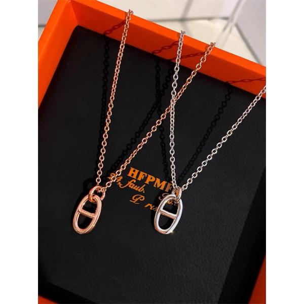 ピッグノーズ柄 2 色展開 エルメス コピー ネックレス 高品質アクセサリー