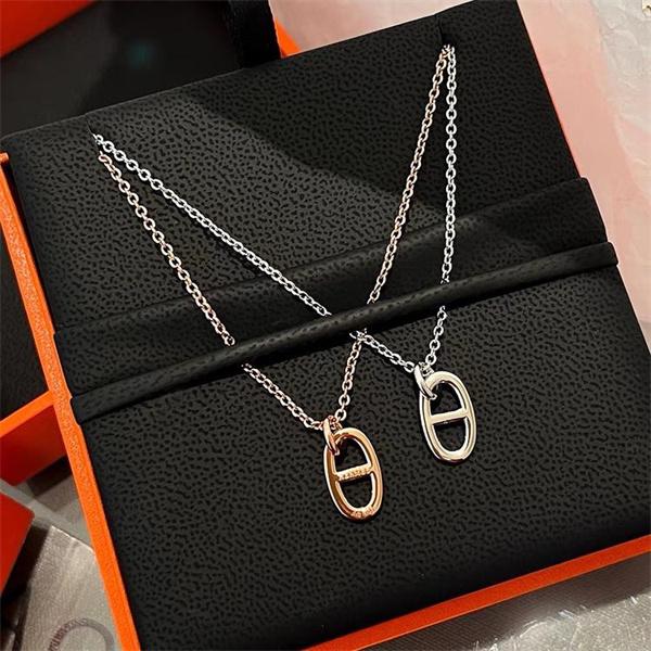 ピッグノーズ柄 2 色展開 エルメス コピー ネックレス 高品質アクセサリー