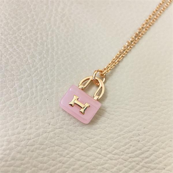 ピンクエナメルバッグ H エルメス スーパーコピー HERMES ネックレス 高品質アクセサリー