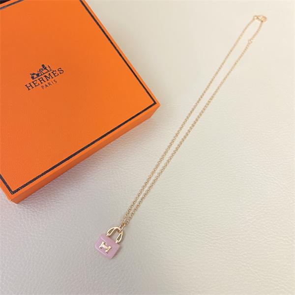 ピンクエナメルバッグ H エルメス スーパーコピー HERMES ネックレス 高品質アクセサリー