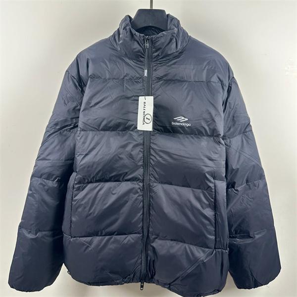 ダークグレーシンプルロゴ バレンシアガ コピー ダウンジャケット BALENCIAGA 秋冬高品質アウター