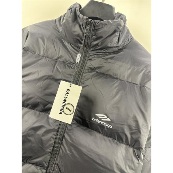ダークグレーシンプルロゴ バレンシアガ コピー ダウンジャケット BALENCIAGA 秋冬高品質アウター