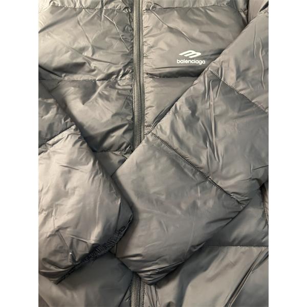 ダークグレーシンプルロゴ バレンシアガ コピー ダウンジャケット BALENCIAGA 秋冬高品質アウター