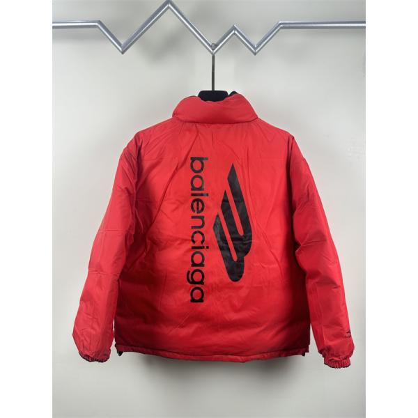 ネイビーレッド裏地 コントラストデザイン バレンシアガ コピー ダウンジャケット 秋冬高品質アウター