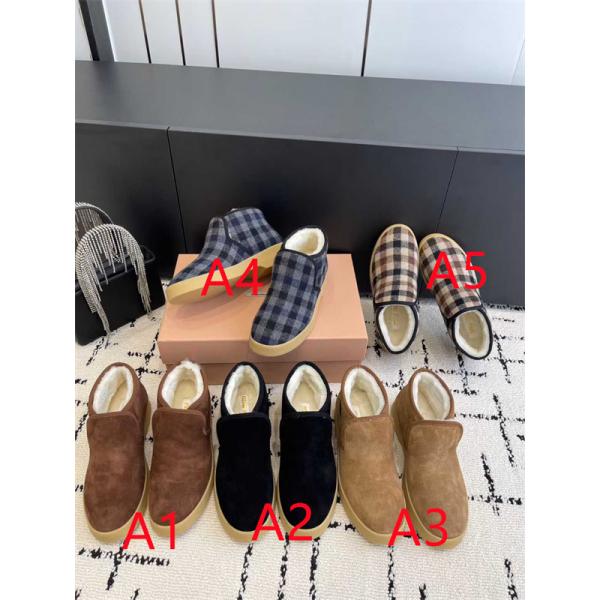 Miu Miu ミュウミュウ コピー 激安 秋冬新作 羊毛 Snow Boots レディース 防寒 スエード ショート丈 雪地靴 ふわふわ裏毛