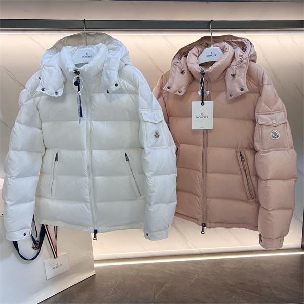 ホワイトピンク 2 色 フード付  MONCLER モンクレール コピー ダウンジャケット 秋冬高品質アウター