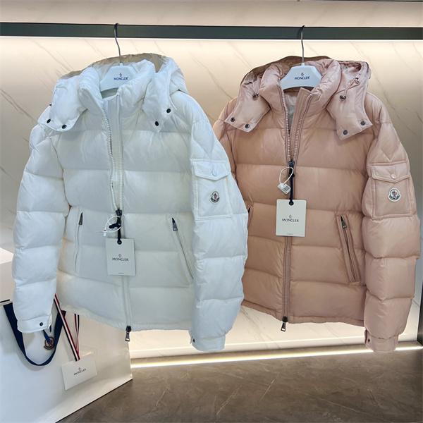 ホワイトピンク 2 色 フード付  MONCLER モンクレール コピー ダウンジャケット 秋冬高品質アウター