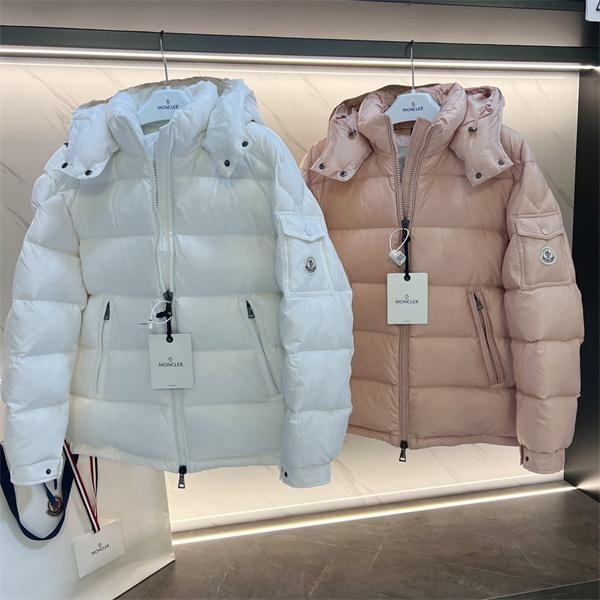 ホワイトピンク 2 色 フード付  MONCLER モンクレール コピー ダウンジャケット 秋冬高品質アウター