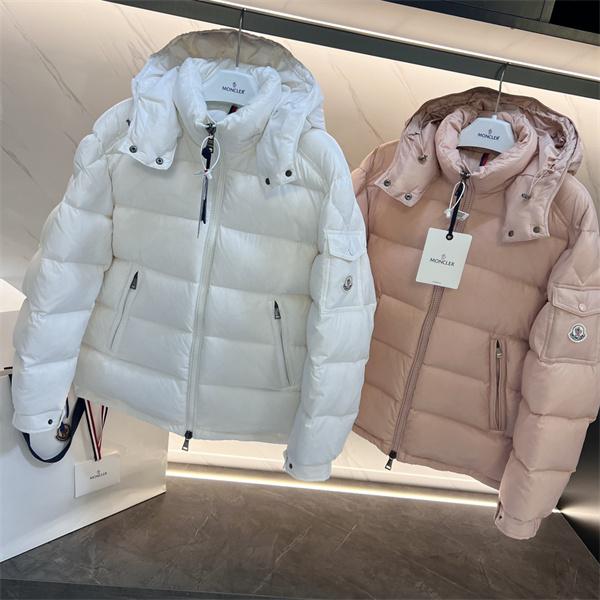 ホワイトピンク 2 色 フード付  MONCLER モンクレール コピー ダウンジャケット 秋冬高品質アウター