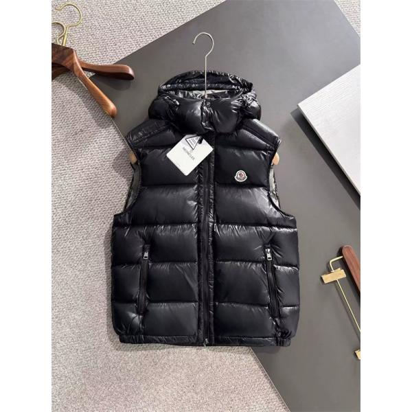 ホワイトフード付 軽量スタイル MONCLER モンクレール コピー ダウンベスト 秋冬温かさ重視