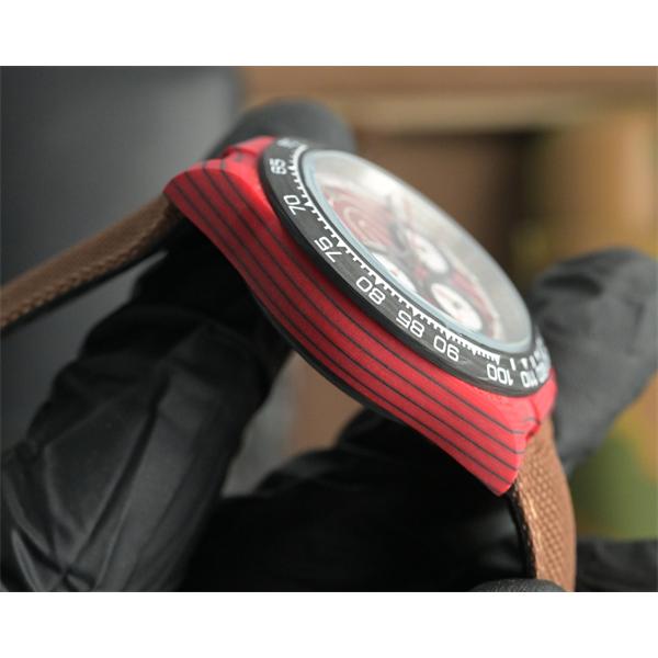 レッドカーボンカスタム ダイナマイト風 ROLEX ロレックス コピー時計 40×11.3mm 自動巻メカニカル