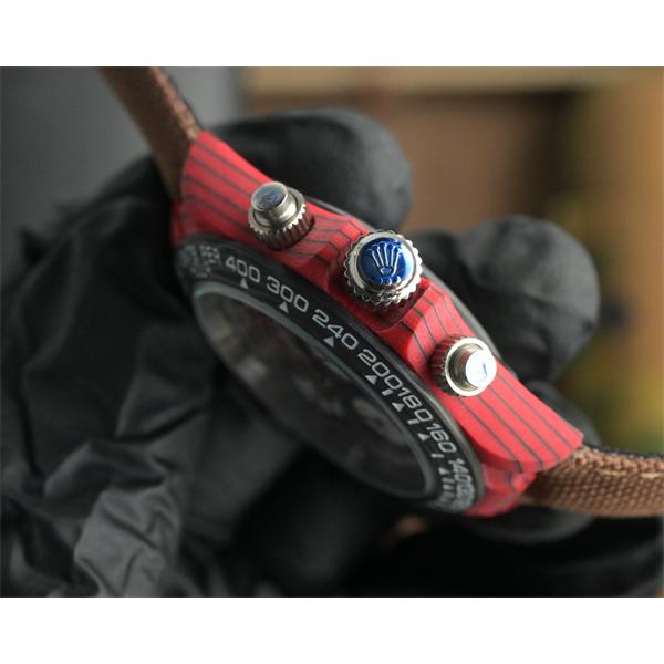 レッドカーボンカスタム ダイナマイト風 ROLEX ロレックス コピー時計 40×11.3mm 自動巻メカニカル