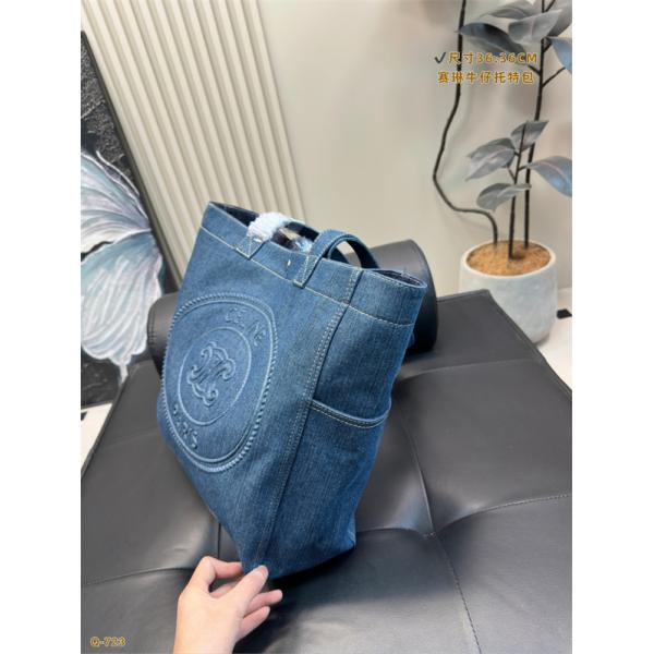☆2025最新☆CELINE セリーヌトートバッグ スーパーコピーデニム素材人気大容量36*36CM