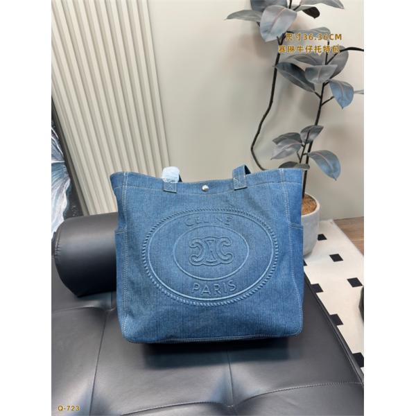 ☆2025最新☆CELINE セリーヌトートバッグ スーパーコピーデニム素材人気大容量36*36CM