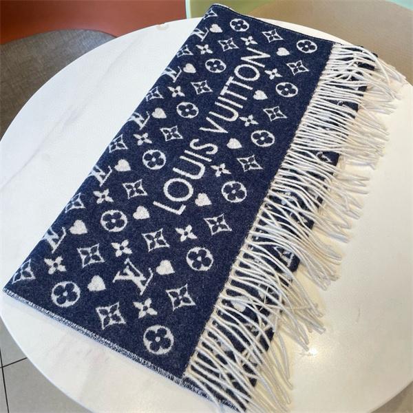 Louis Vuitton ルイ・ヴィトン 小ロゴ ハート柄 カシミヤ ストール マフラー 45×190cm 冬 新作 限定デザイン