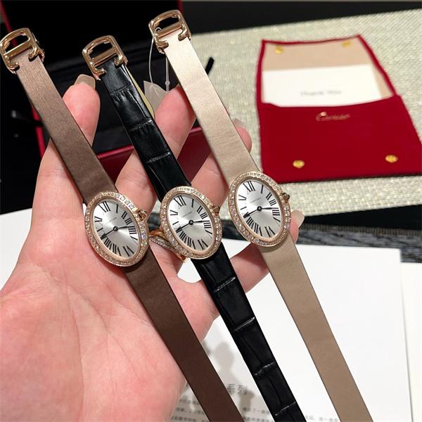 Cartier カルティエ Baignoire（バニワール） コレクション レディース コピー 腕時計 スイス製クォーツ ローマ数字インデックス 人気定番