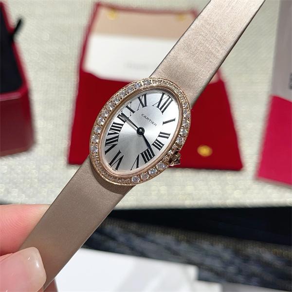 Cartier カルティエ Baignoire（バニワール） コレクション レディース コピー 腕時計 スイス製クォーツ ローマ数字インデックス 人気定番