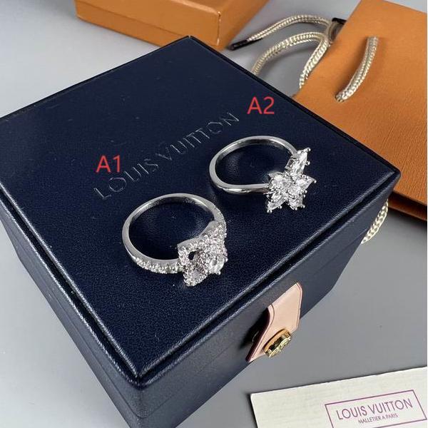 クリスタル輝き ローズゴールド調 LOUIS VUITTON ルイヴィトン レディース 指輪 コピー パーティー用