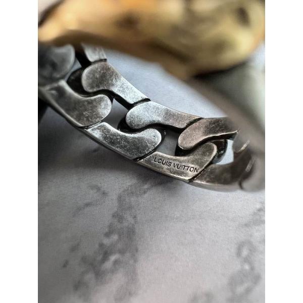 チェーンリンク ブラックメタル マスキュリン LOUIS VUITTON ルイヴィトン コピー メンズ指輪