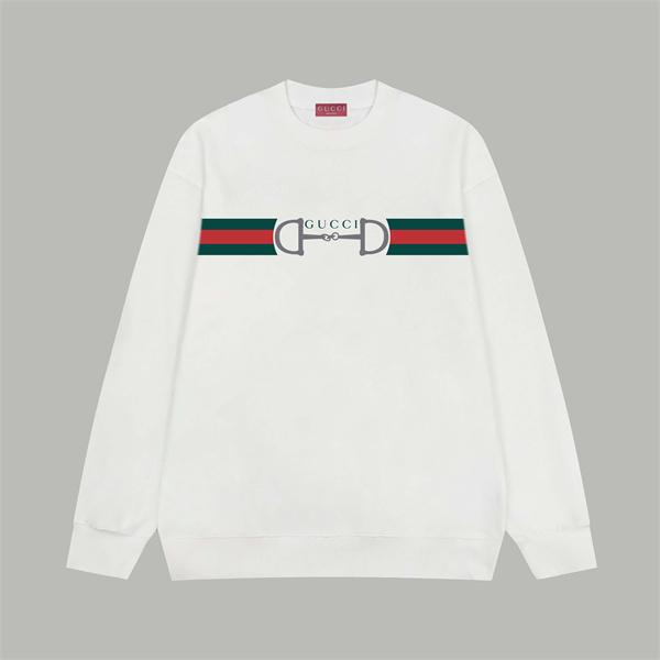 GUCCI コピー グリーンレッドストライプ ホワイト グッチ パーカー ユニセックス 人気定番