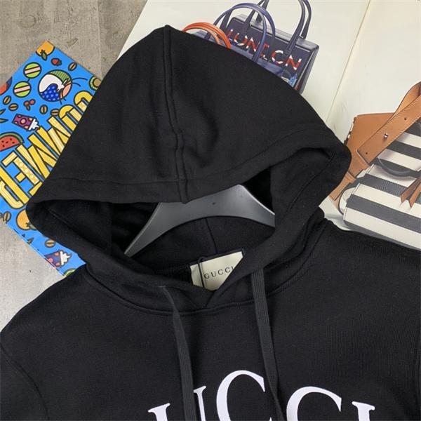 ダブル G ロゴ ブラック グッチ パーカー ユニセックス クラシック GUCCI スーパーコピー