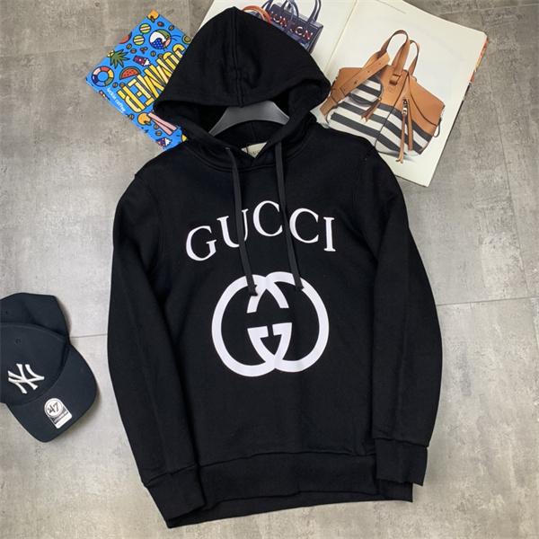 ダブル G ロゴ ブラック グッチ パーカー ユニセックス クラシック GUCCI スーパーコピー