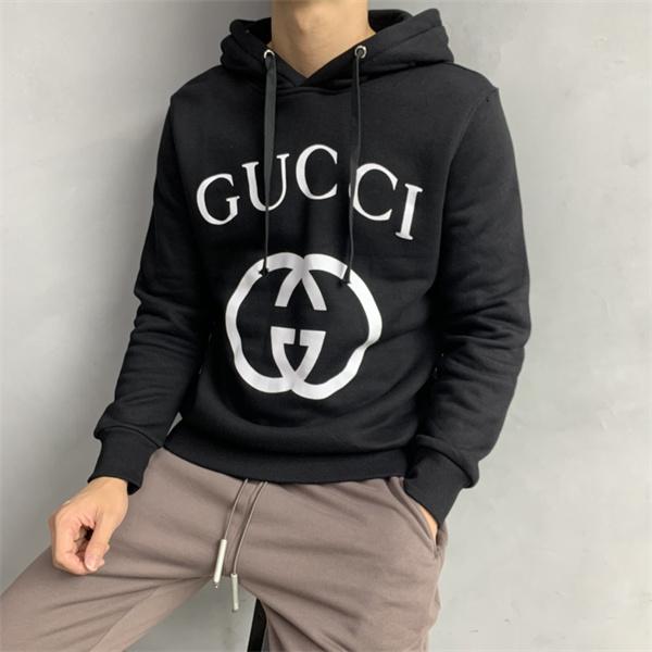 ダブル G ロゴ ブラック グッチ パーカー ユニセックス クラシック GUCCI スーパーコピー