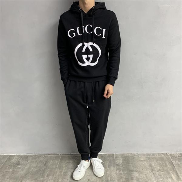 ダブル G ロゴ ブラック グッチ パーカー ユニセックス クラシック GUCCI スーパーコピー